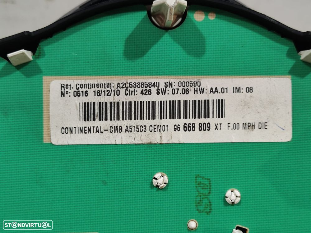 Quadrante Mostradores Painel Instrumentos Citroen DS3 Original - 8