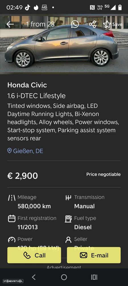 Honda Civic 2.2 i-DTEC Sport - 31