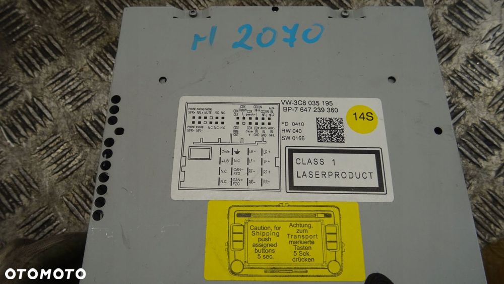 radio volkswagen oe 3c8035195g - 3