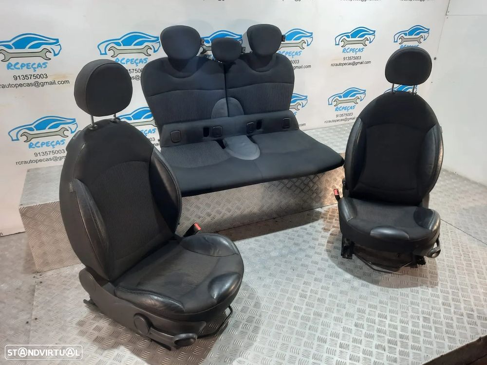 BANCO BANCOS ORIGINAIS MINI COOPER R55 CLUBMAN PELE TECIDO AIRBAG - 3