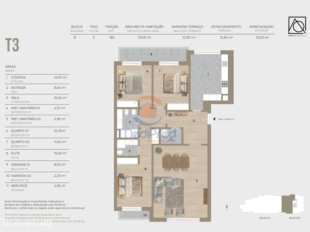 Apartamento T3 em construção - Montijo - Grande imagem: 4/21