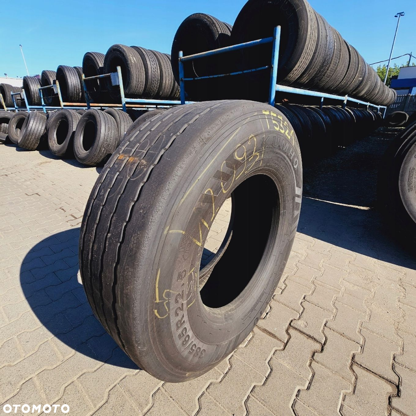 385/65R22,5 KUMHO KXT10 11mm 2020rok OPONA UŻYWANA NACZEPOWA T5321 - 5