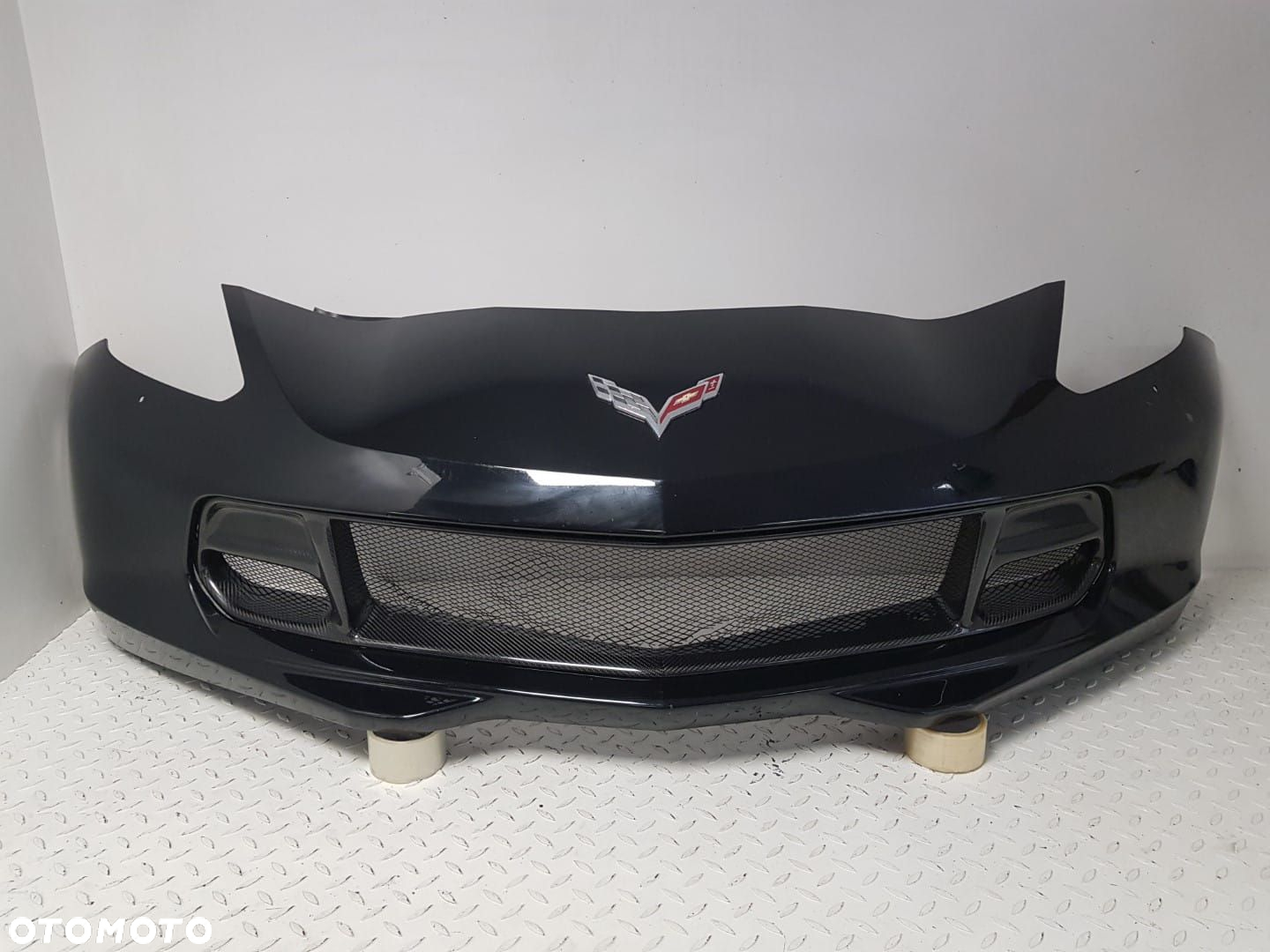 ORYGINALNY ZDERZAK PRZEDNI GRILL CARBON CHEVROLET CORVETTE C7 17-24 PRZÓD GRAY - 2