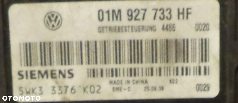 STEROWNIK KOMPUTER SKRZYNI VW GOLF IV 01M927733HF - 2