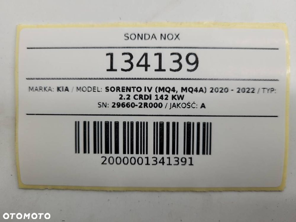 CZUJNIK SONDA NOX KIA SORENTO IV MQ4 29660-2R000 2.2 CRDI 193KM - 8