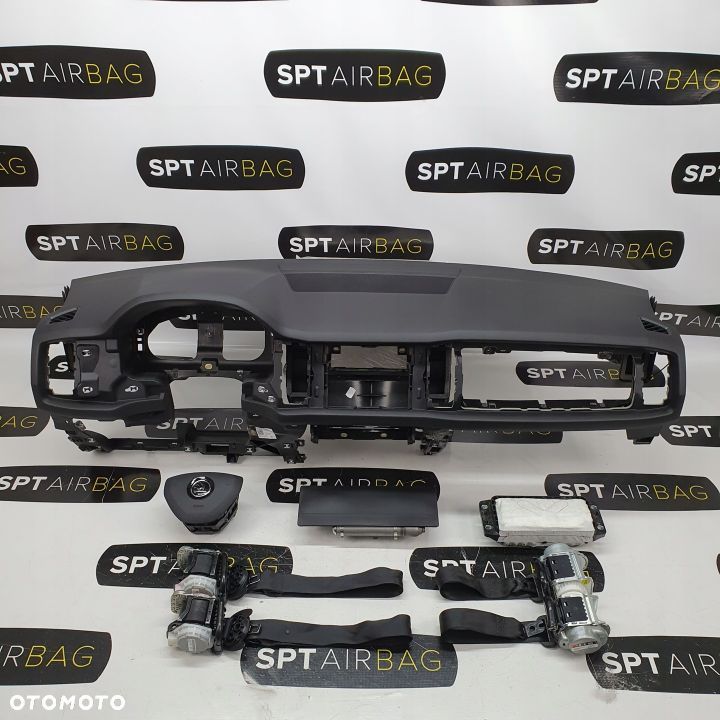 SKODA KODIAQ DESKA ROZDZIELCZA KONSOLA KOKPIT PULPIT PODUSZKI AIRBAG AIR BAG PASY KIT SET - 1