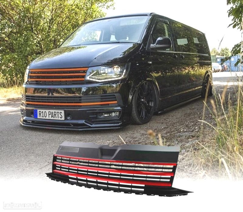 GRELHA FRONTAL VOLKSWAGEN VW T6 MULTIVAN CARAVELLE 15-19 LOOK SPORT - 1