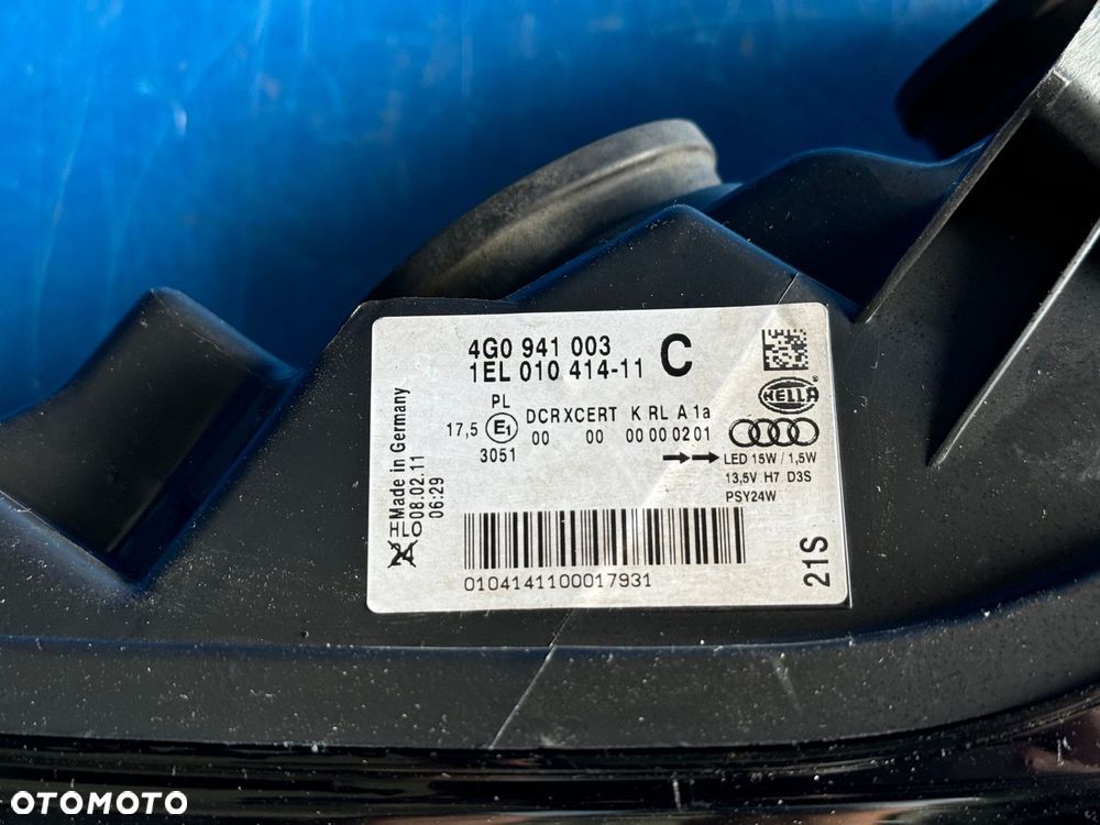 LEWY BI XENON LED AUDI A6 C7 EUROPA BDB JAK NOWA - 3