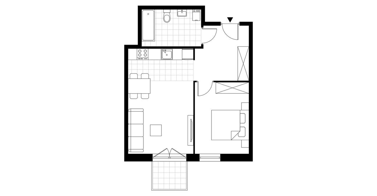 2-pokojowe mieszkanie 44m2 + balkon Bez Prowizji - Pełny obrazek: 3/9