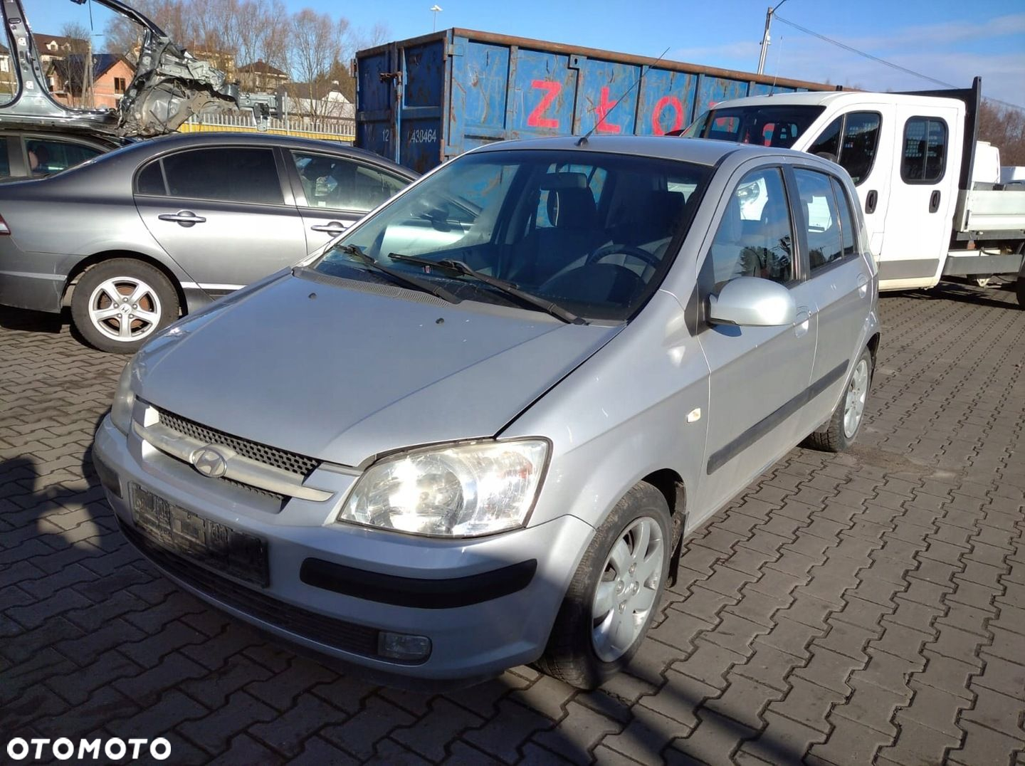 HYUNDAI GETZ 02- HB ZDERZAK TYŁ TYLNY SREBRNY CS - 5
