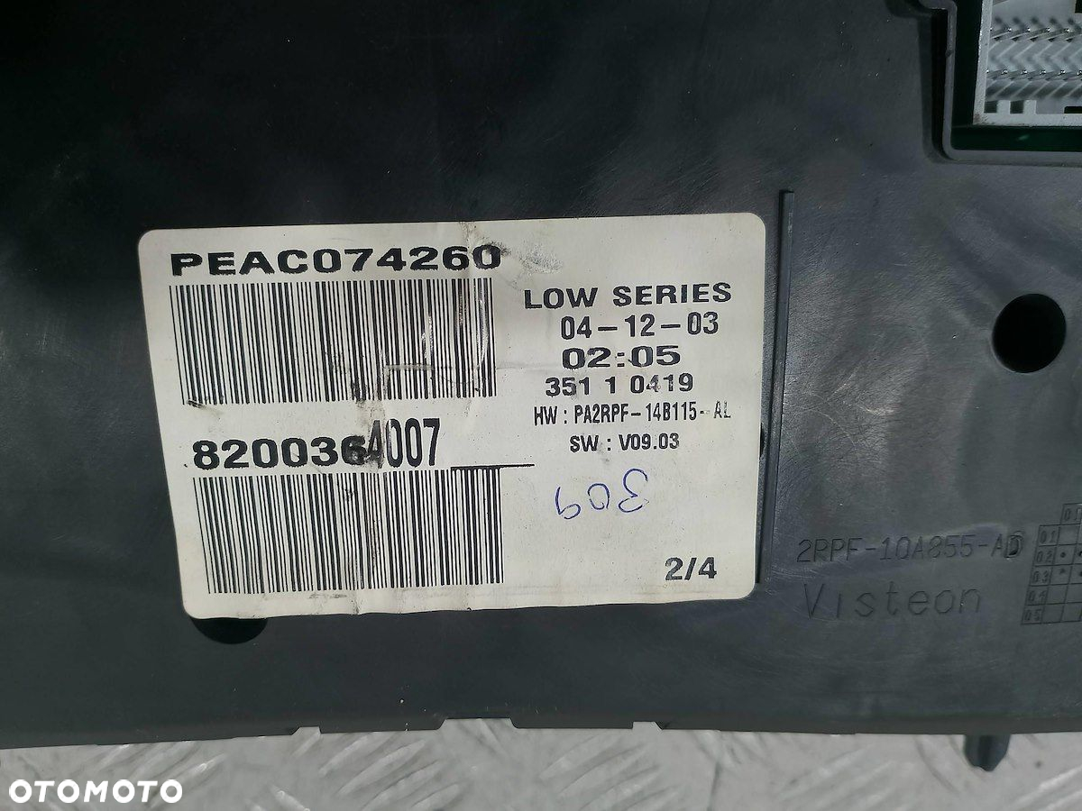LICZNIK RENAULT MEGANE II ( 02-09 ) 8200364007 1.5 DCI - 2