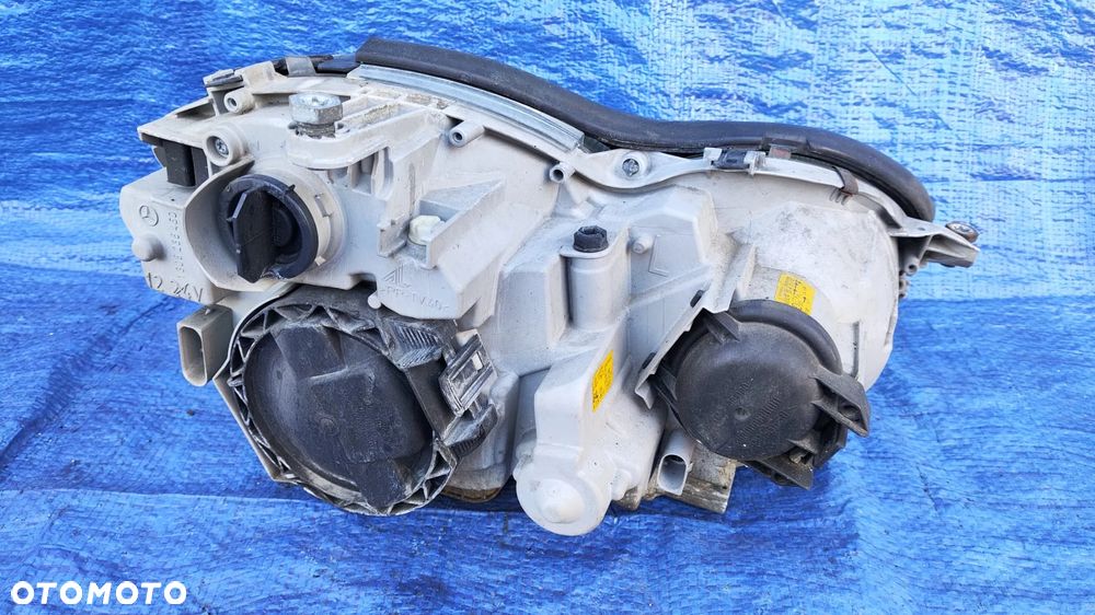 ZDERZAK ATRAPA GRILL BŁOTNIK PRAWY PAS PRZEDNI WZMOCNIENIE CHŁODNICE WENTYLATOR SPRYSKIWACZE LAMPY BI-XENON XENON PRZÓD KOMPLETNY ORYGINALNY LAKIER C946 946 DO ZAŁOŻENIA W KOLOR MERCEDES SL R230 W230 SL500 - 28