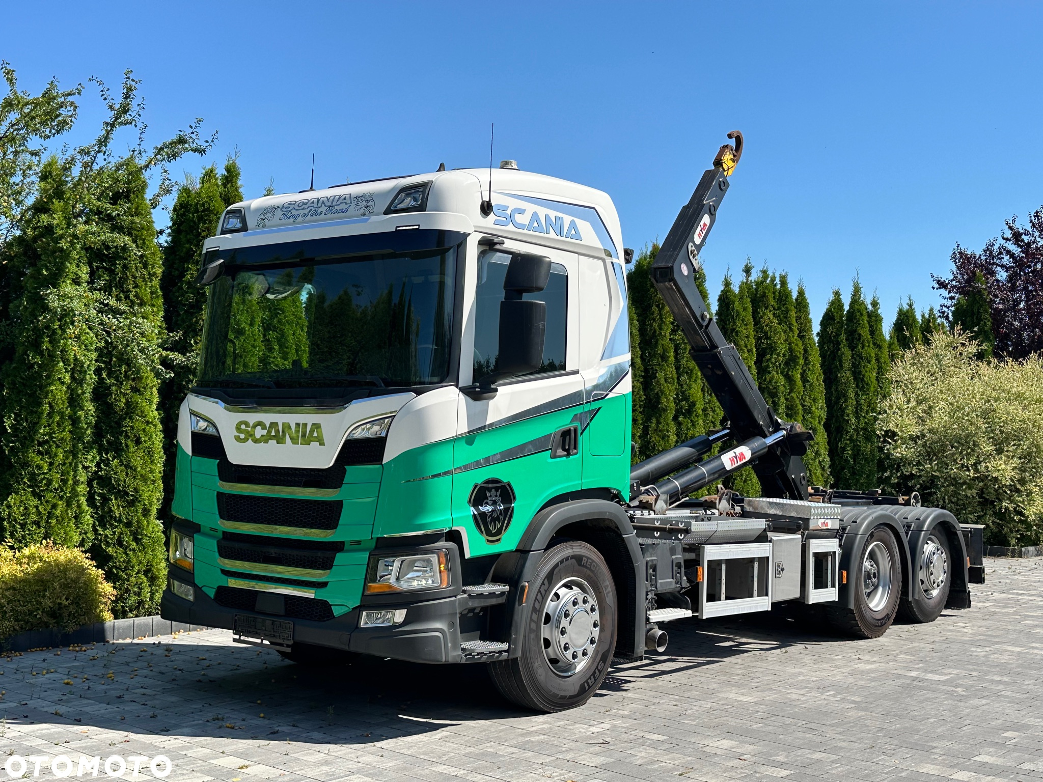 Scania / G450 / 6X2 / HAKOWIEC / HYVA 22.60.SK  / Oś-SKRĘTNA-PODNOSZONA / - 4