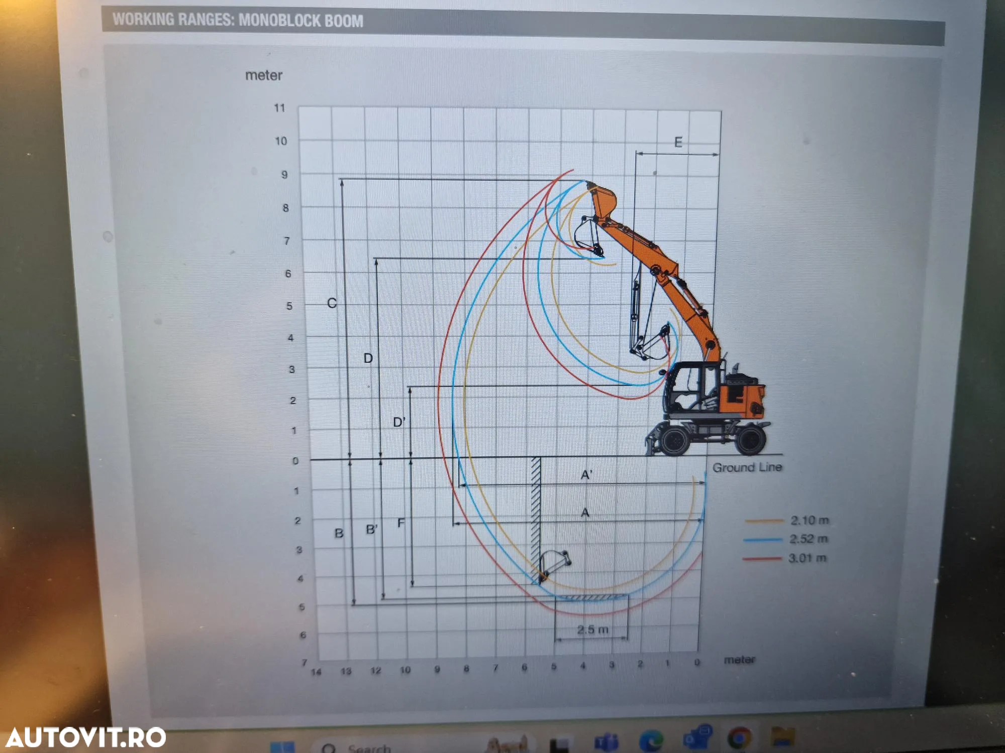 Hitachi EXCAVATOR PE ROTI, 3 brate excavare, LAMA+CALE, cupa NOUA 1,2m latime, Masa operationala 17,2t, Inst picon, A doua inst hidr, 2018, 2.993h, hidraulica HITACHI, anv noi, posibilitate leaisng 3 ani, PROMOTIE 99.900 EUR+Tva - 38