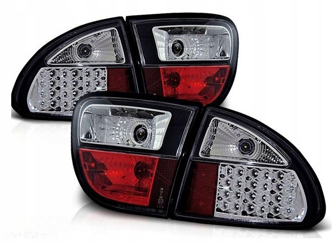 Lampy tyl kpl Led Diodowe Diody Tuning Black Czarny Seat Leon I 1 1m 99-04 - 1