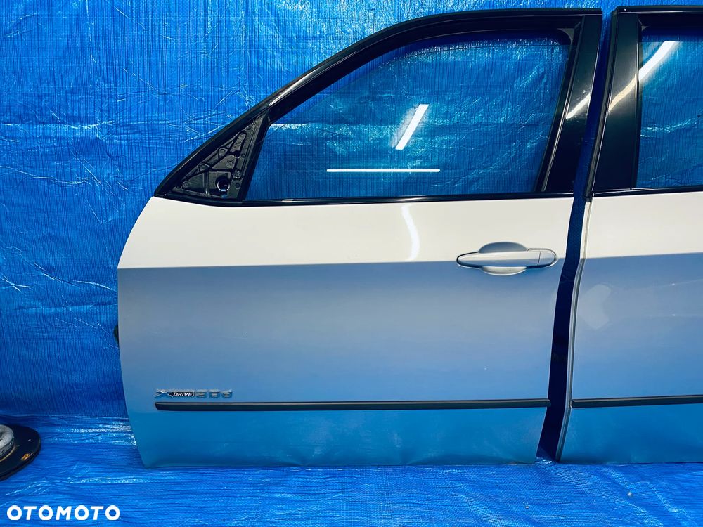 DRZWI LEWE LEWY PRZÓD PRZEDNIE TYŁ TYLNE KOMPLETNE BMW X5 E70 LIFT 11R ; SREBRNE LAKIER TITANSILBER 354/7 ORYGINAŁ - 7