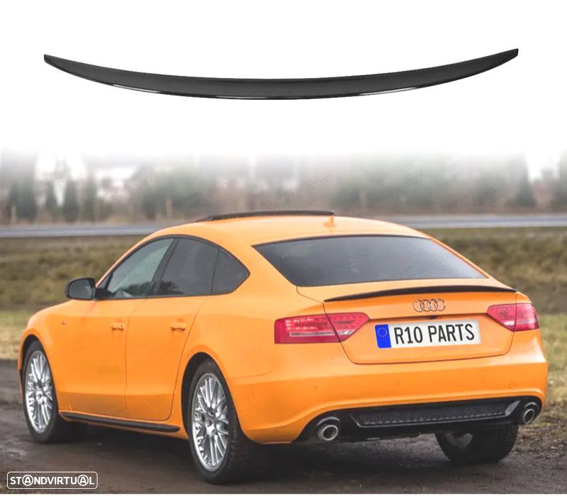AILERON SPOILER AUDI A5 SPORTBACK 08-16 LOOK RS5 PRETO BRILHANTE - 1