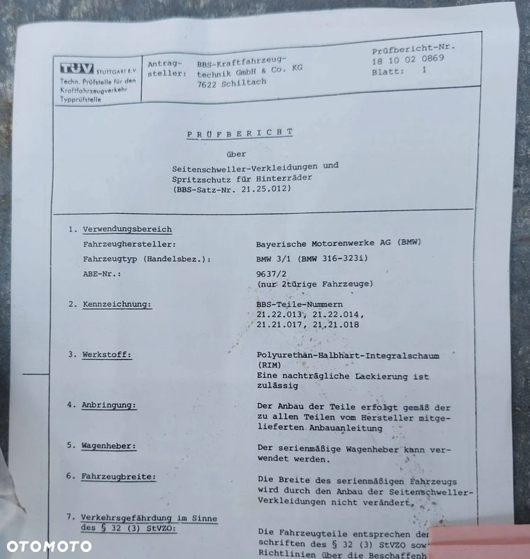 BMW 3 E30 BBS Coupe Cabrio listwy zderzaka nakładki progowe - 3