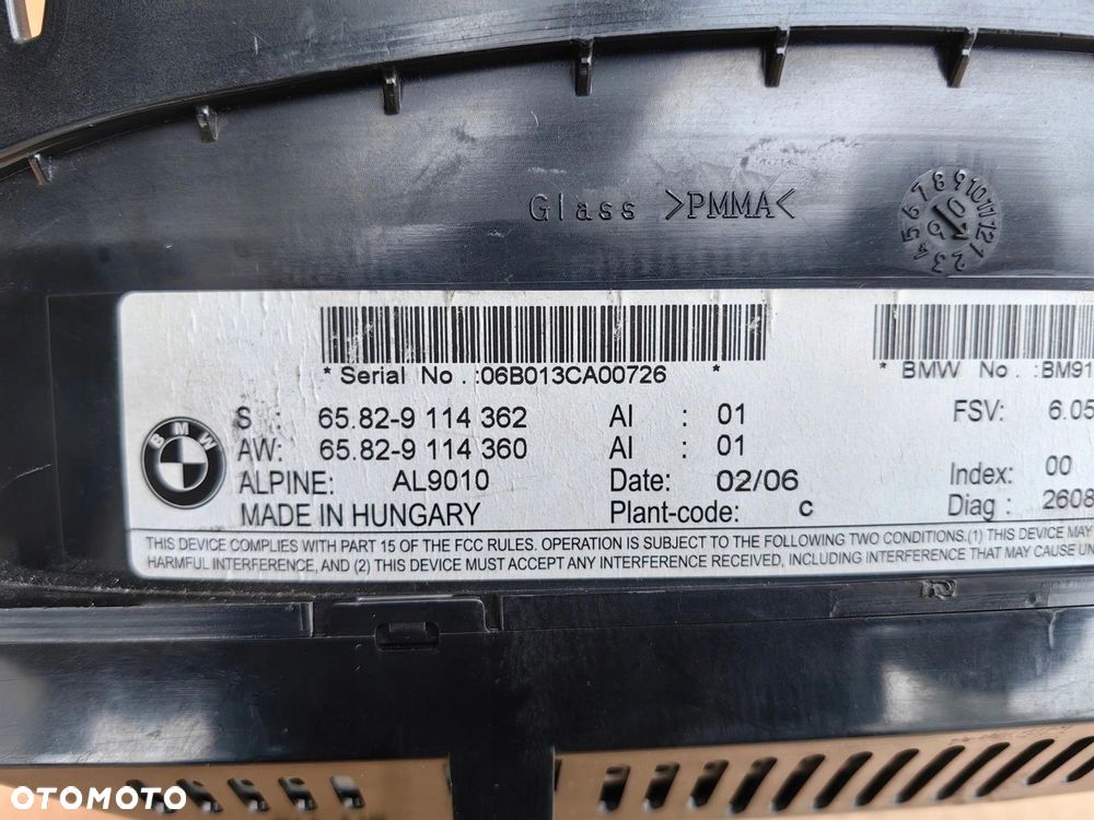 Wyświetlacz monitor nawigacji radia BMW 3 e90 e91 e92 e93 9114362 - 4