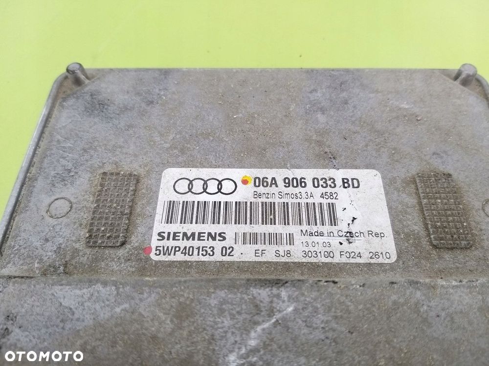 Komputer sterownik silnika Audi A3 8L 1,6 8VB 96-03 06A906033BD 5WP4015302 - 2