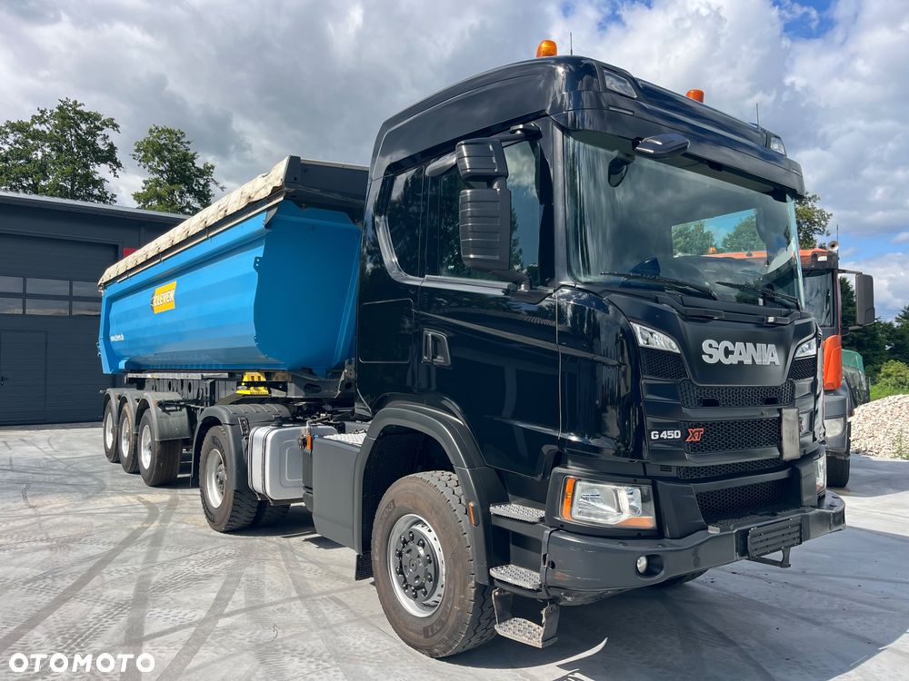 Scania G450 XT Nex Gen 4x4 stały napęd, skrzynia redukcyjna, biegi terenowe, kabina z łóżkiem, hydraulika do wywrotu, z Niemiec, opticruise ze sprzęgłem SCANIA 4x4 XT G450 ciągnik (nie Mercedes AROCS Volvo Man itp) - 1