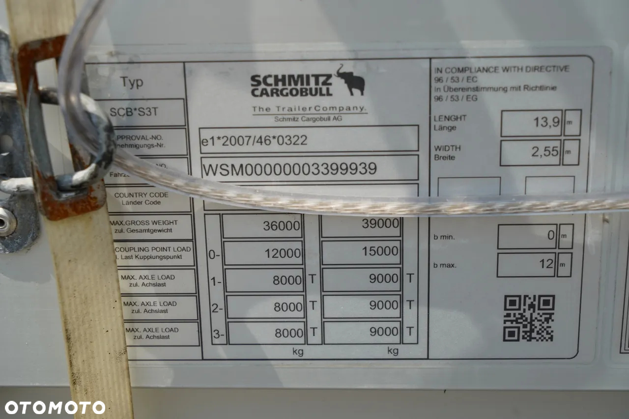 Schmitz Cargobull FIRANKA / STANDARD / OŚ PODNOSZONA / PODNOSZONY DACH / 2022R - 24