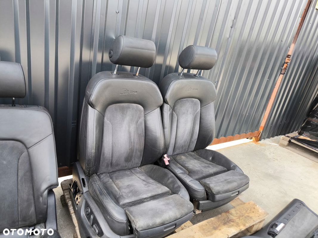 FOTEL FOTELE AUDI Q7 4L 7 OSÓB SKÓRA ALCANTARA S LINE BOSE KOMPLET - 9