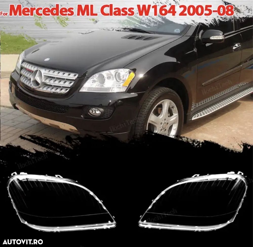 Sticle Sticla Far Faruri Lentile Geam Capac Mercedes ML W164 2005-08 - 1