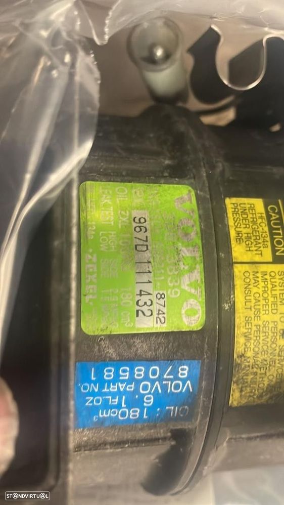 COMPRESSOR AR CONDICIONADO VOLVO S40 I 2002 -5060118742 - 2