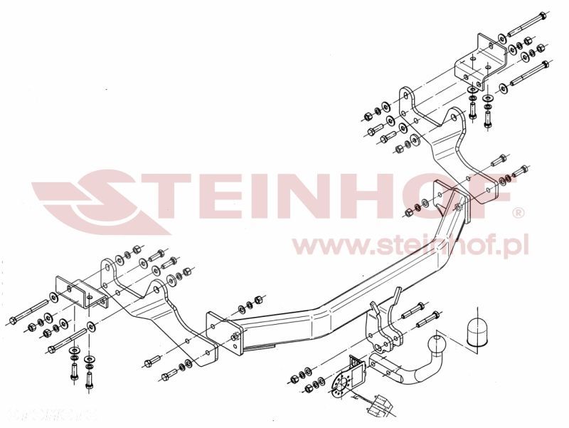 Hak Holowniczy + WIĄZKA 7PIN od Hyundai H1 / H300 Furgon od 2008 - 2