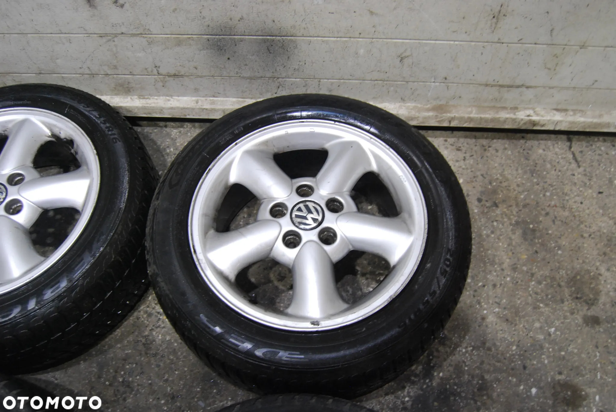 KOŁA FELGI ALUMINIOWE BBS 7M0601025G 5X112 7J ET59 205/55R16 OPONY ZIMOWE VW SHARAN MK I LIFT SEAT SKODA AUDI - 4