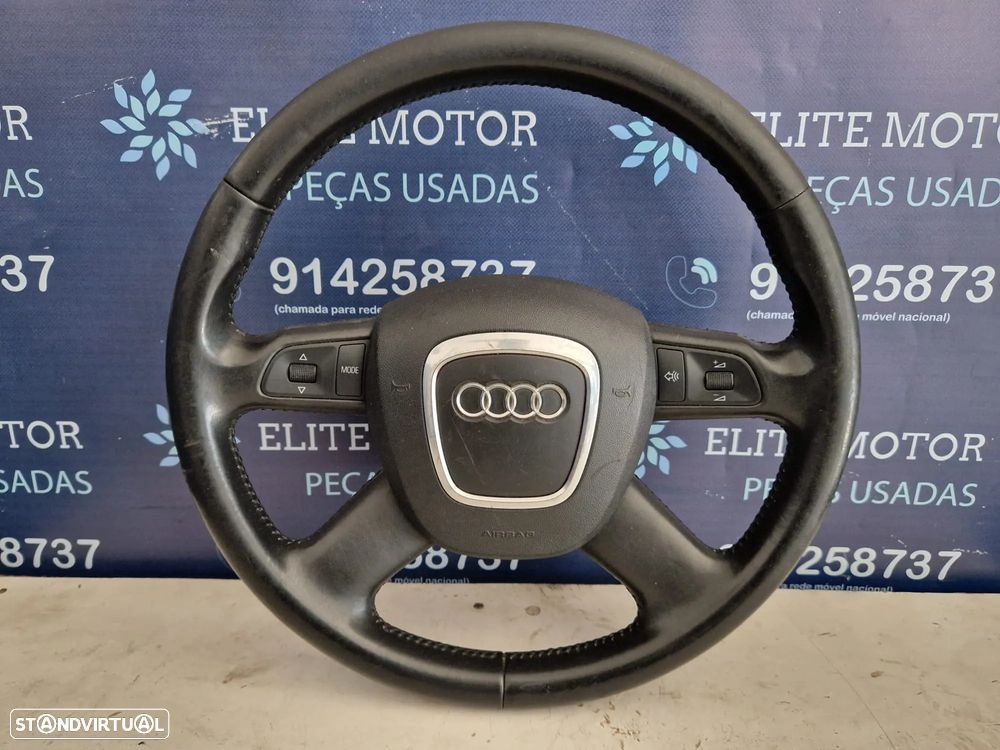 Volante usado pele com airbag AUDI A6 C6 4 BRAÇOS - 3