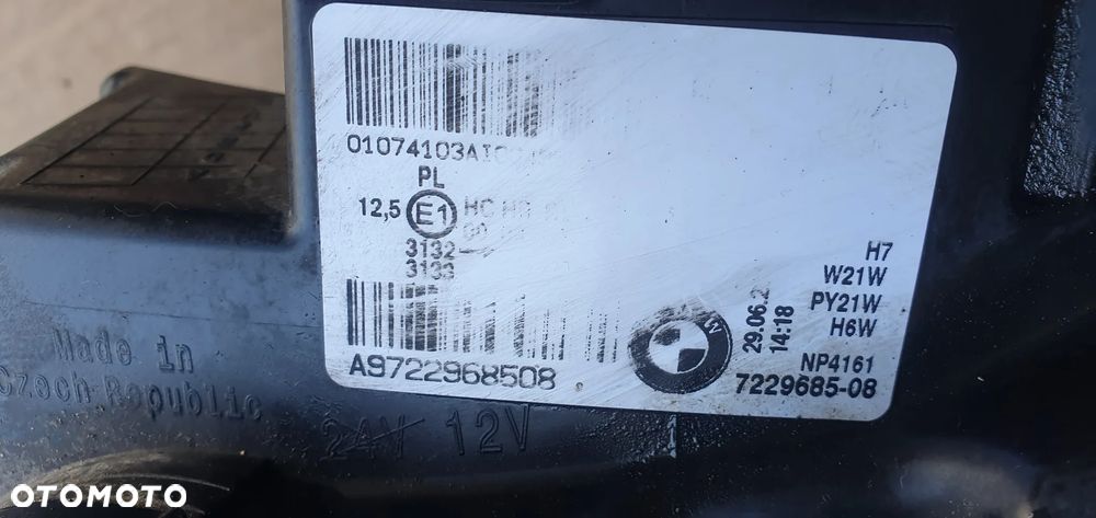 Lampa lewy przód przednia lewa BMW I F20 UK 7229685 - 8