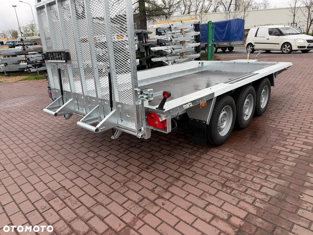 Martz Przyczepa  Bau 400x180 3500kg 3 osie koła 185R14C pod koparke koparka walec - 7