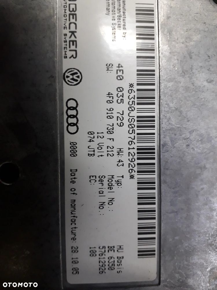 sterownik moduł mmi nawigacji 4E0035729 A6 C6 - 2