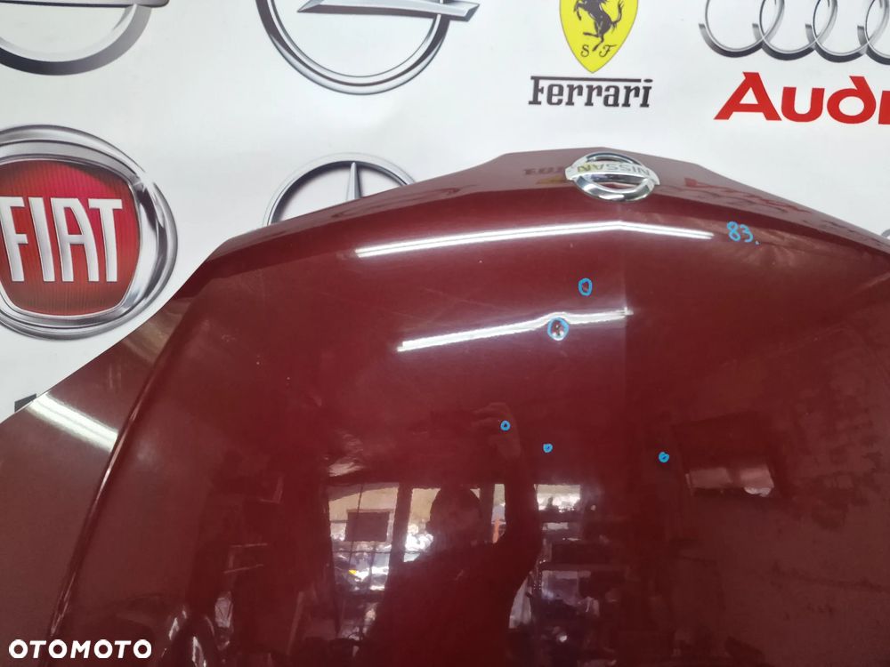 NISSAN PRIMERA P12 02- ŁADNA KOMPLETNA MASKA , KOLOR BORDO METALIK , NR AUKCJI NM83 - 4