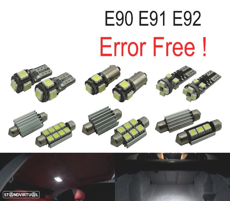 KIT COMPLETO 10 LAMPADAS LED INTERIOR BMW SERIE 3 E90 E91 E92 06-11 - 1