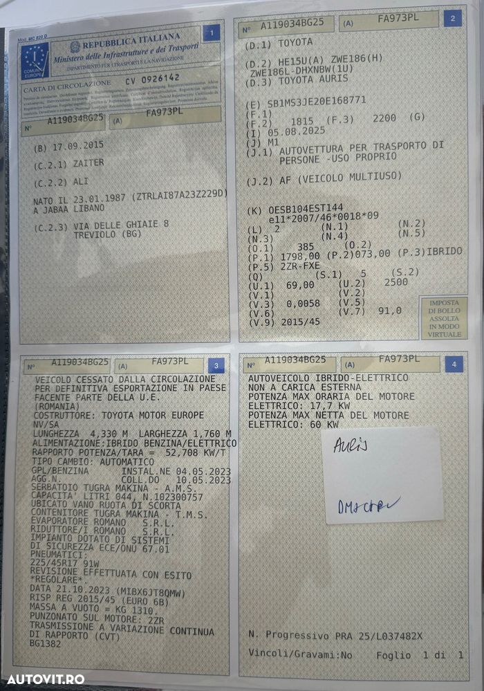 Toyota Auris 1.8 L VVT-i Hybrid Sol - 38