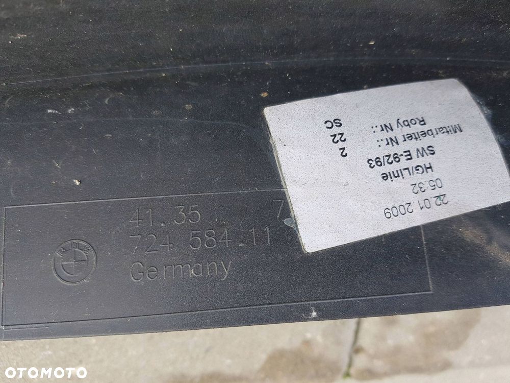 BMW 3 E93 E92 06-09r BŁOTNIK PRAWY PRZÓD PRZEDNI 475 475/9 BLACK SAPPHIRE - 5