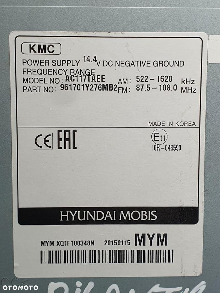 RADIO CD KIA PICANTO II 961701Y276MB2 - 5