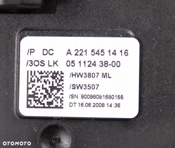CZUJNIK KĄTA SKRĘTU MERCEDES W221 A2215451416 - 7