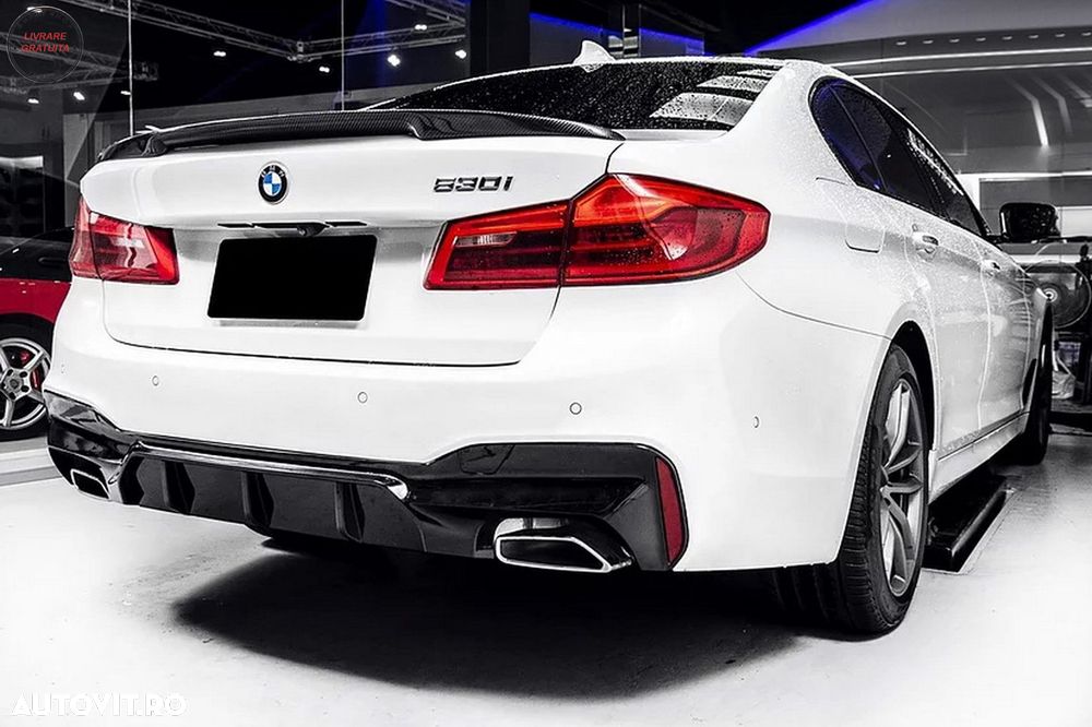 Difuzor Bara Spate BMW Seria 5 G30 G31 (2017+) M5 Design Negru Lucios- livrare gratuita - 16