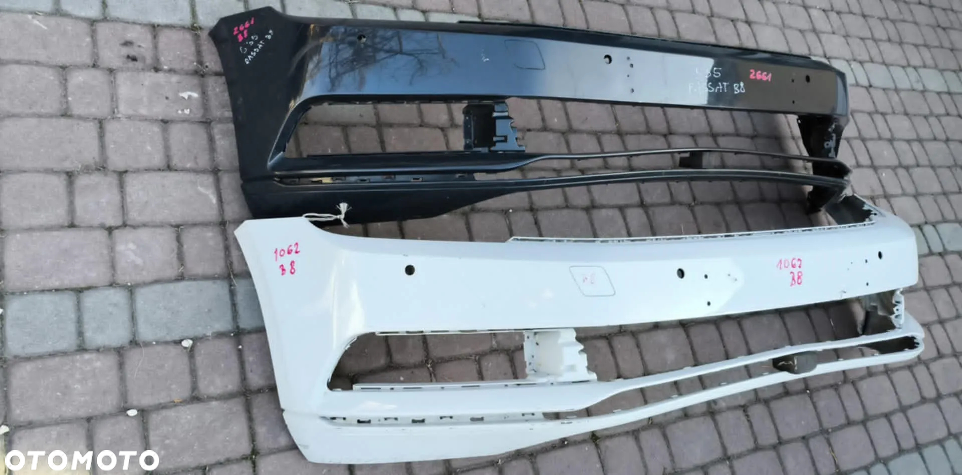 Zderzak przód przedni VW PASSAT B8 2014-> biały LC9A 3G0 4 PDC 2014-2018 - 6