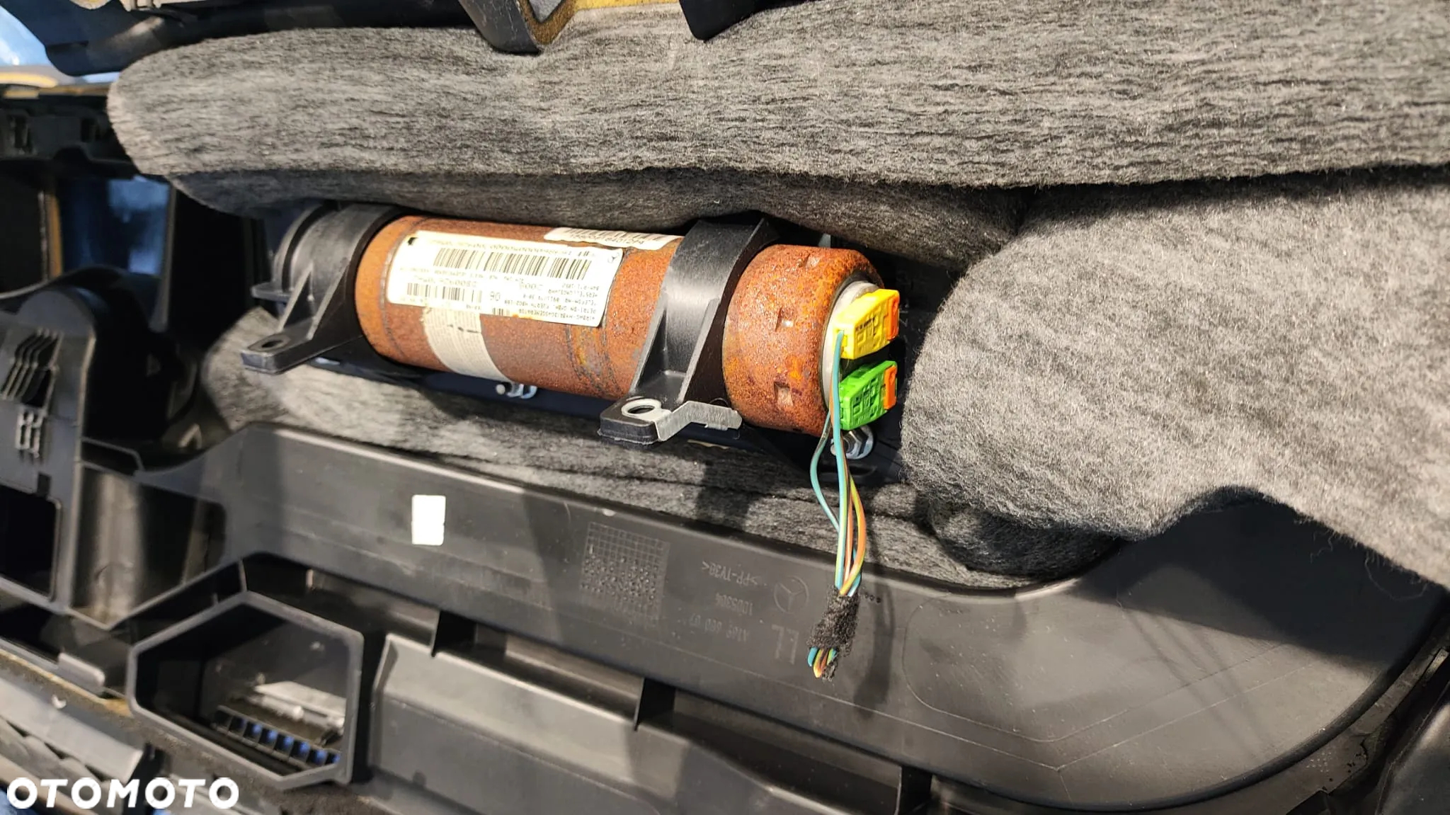 DESKA ROZDZIELCZA KONSOLA SCHOWEK PASAŻERA PODUSZKA KIEROWCY PASAŻERA SENSOR AIRBAG PAS PASY BEZPIECZEŃSTWA PRZÓD TYŁ KOMPLET ZESTAW CZARNE MERCEDES A-KLASA W169 A169 LIFT 5D 5 DRZWI AVANTGARDE - 11