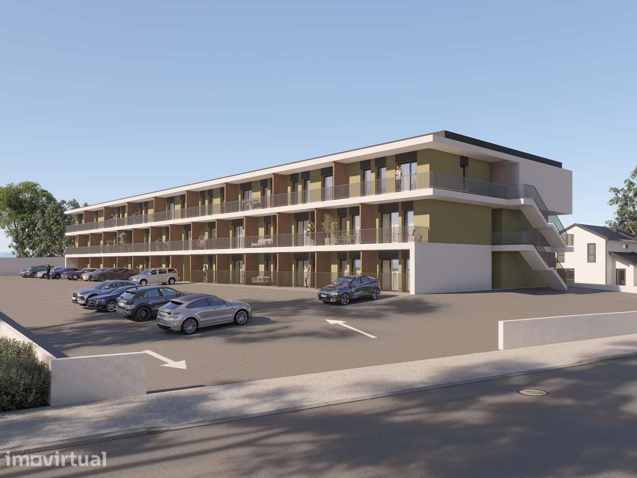 T1 novo no Aura Living, Leiria. Com varanda e estacionamento. - Grande imagem: 2/13