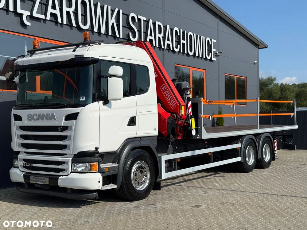 Scania SCANIA G 320 // 6x2 6x4 // platforma z żurawiem FASSI F425RA.2.24 - 3