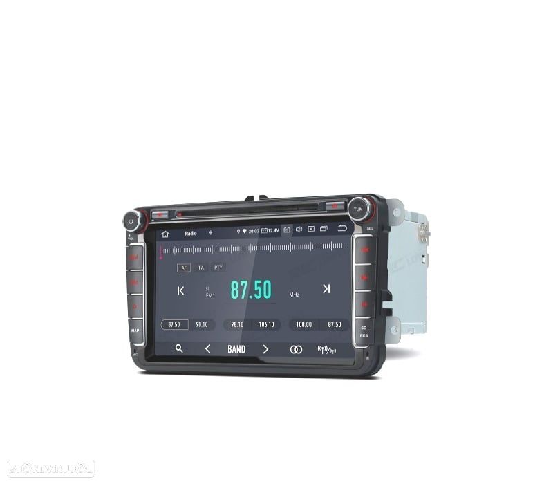 AUTO RADIO GPS ANDROID 10.0 LCD TÁCTIL 8" 4K VOLKSWAGEN VW PARA SEAT E SKODA 4GB RAM 64GB ROM HEXA- - 1