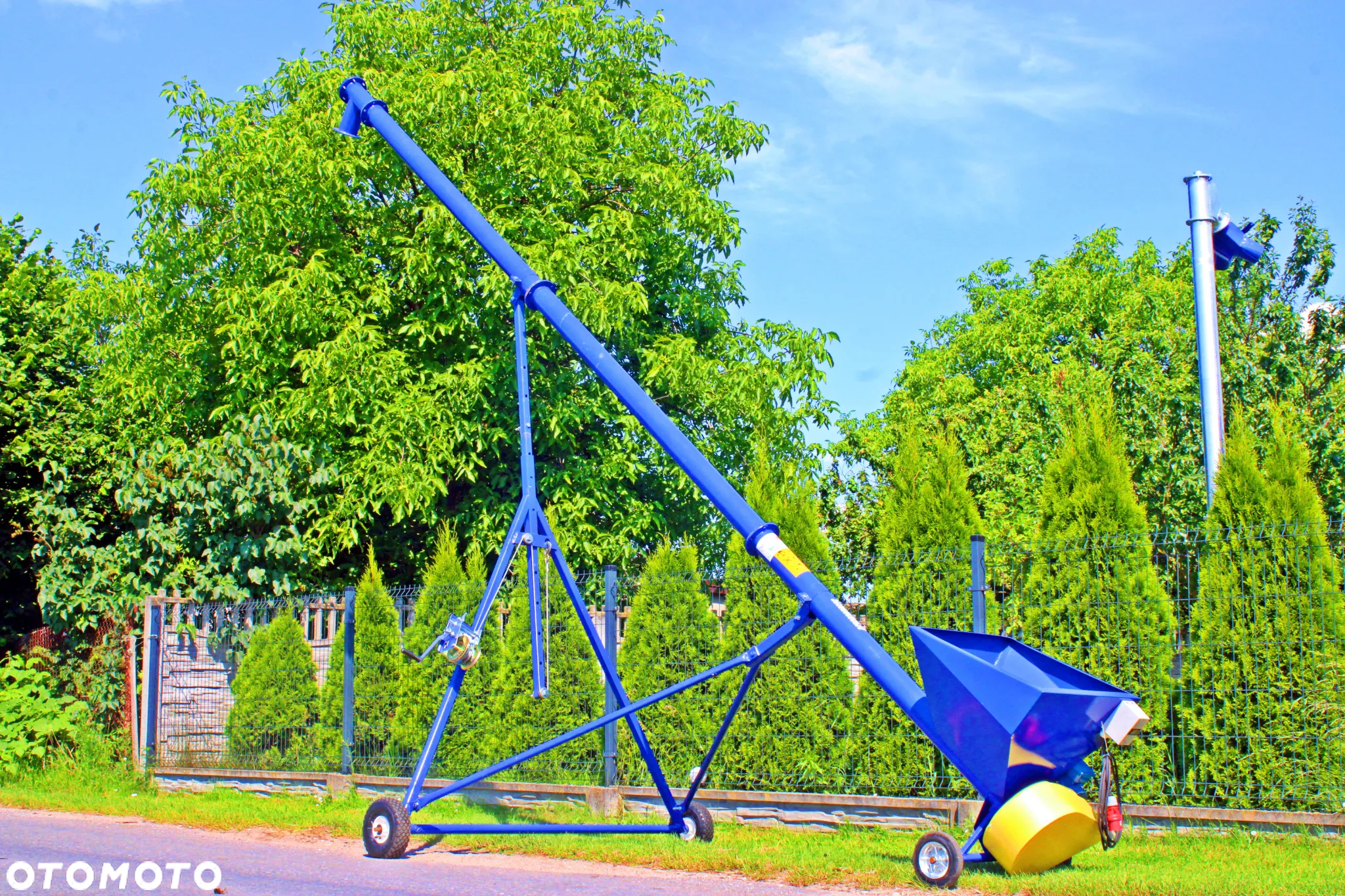 Żmijka do zboża FI 140 6m Z KOSZEM + WÓZEK Podajnik ślimakowy 20 ton/h Podajnik do zboża OSUCH - 6