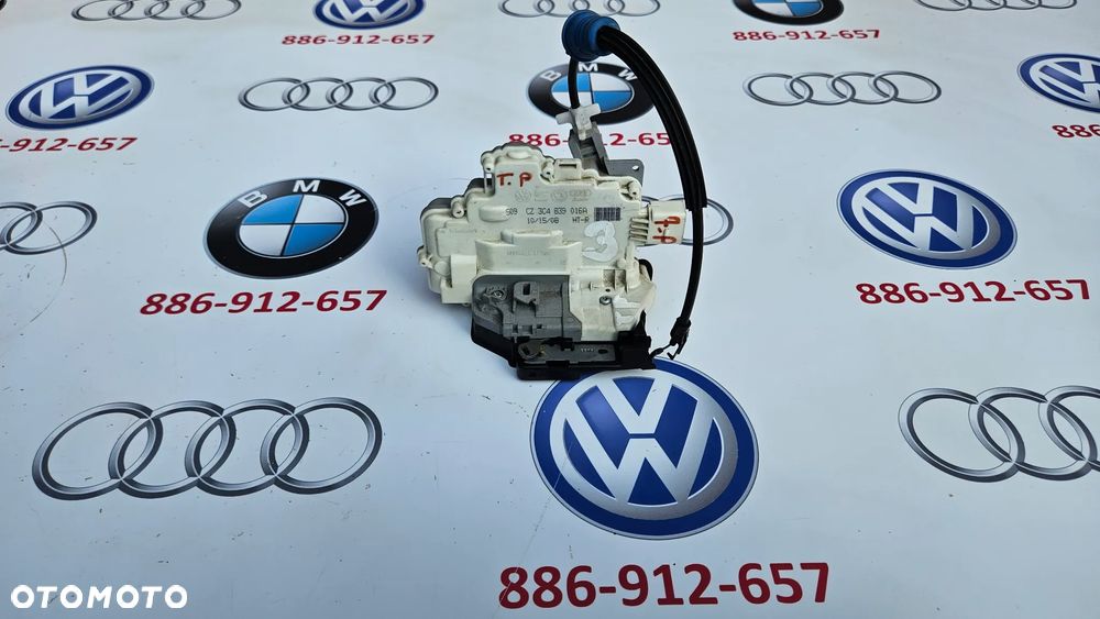 VW Passat B6 Zamek drzwi tył prawy 7 PIN Zamek drzwi tylnych prawy z linką 3C4839016A - 1