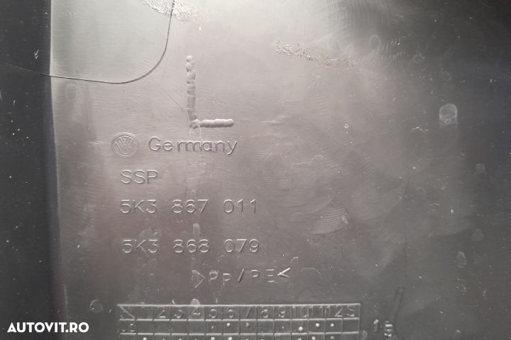 Fata / Tapiterie usa stanga 5K3867011 5K3867011 Volkswagen VW Golf 6 - 3